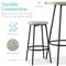 Best Choice Products 3-Piece Bistro Set, Modern Round Counter Height Dining Set w/ 2 Stools, Metal Frame